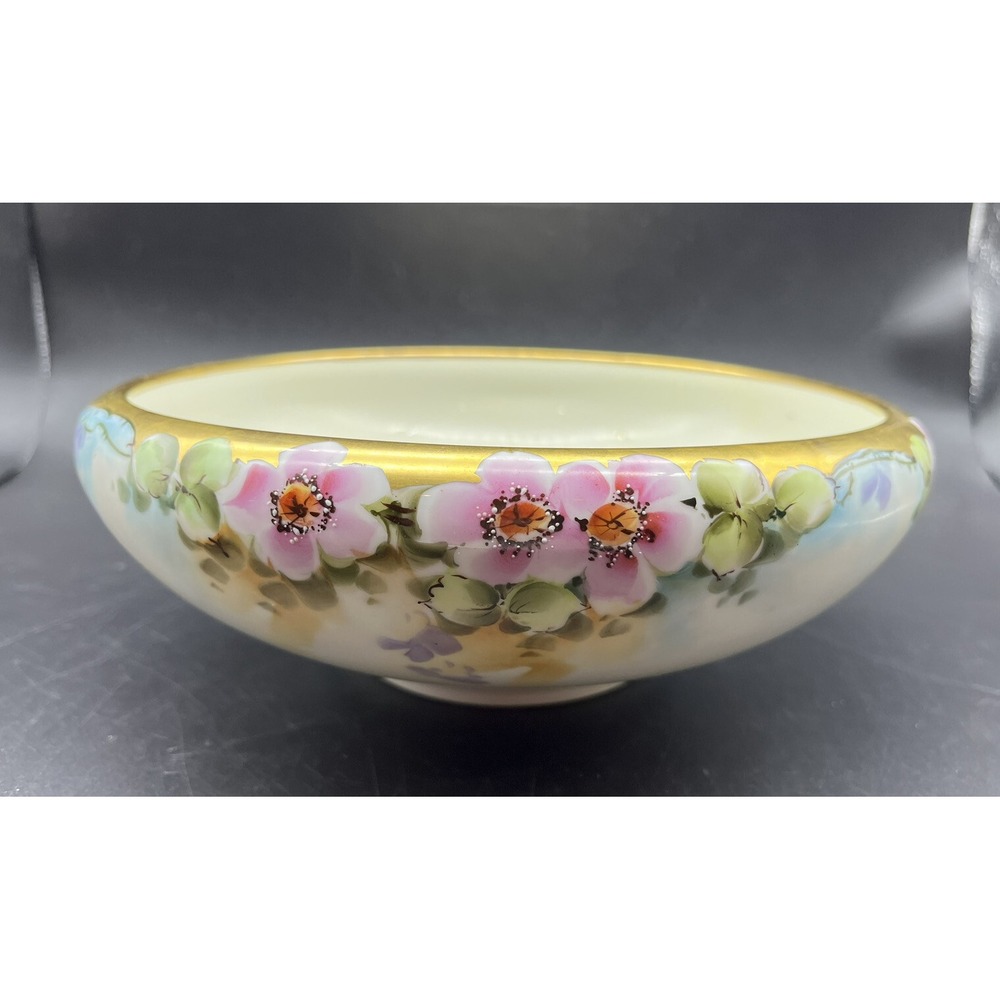 Antique Favorite Bavaria Hand Painted Serving Bowl 9"